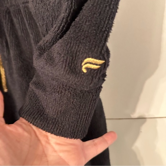 FABLETICS M Cozy cord woman black zip activewear casual soft onesie jumpsuit - Picture 4 of 16